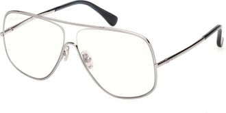 Max Mara Aviator Optisch Montuur - unisex - Brillen - Grijs - 59 MM - Accessoires