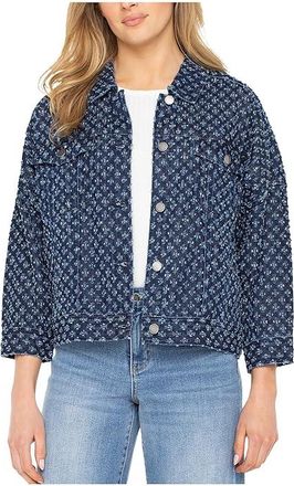 Liverpool L.A. Crop Easy Trucker Jacket Womens Jacket Laser Pinhole : XL, Cotton