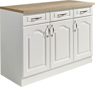 Wiho Küchen Unterschrank »Linz« 120 cm breit, in Landhaus-Optik