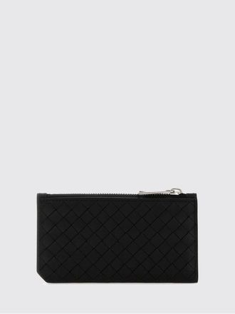 Bottega Veneta Intrecciato Leather Flat Card Holder with Zip Pocket