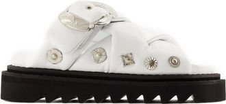 Toga Archives Womens Sandals Leather White Shoes Mules