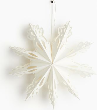 H&M Sternförmiger Lampenschirm aus Papier - White
