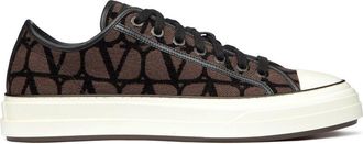 Valentino Garavani Toile Iconographe Totaloop sneakers - men - Polyester/Cotton/Viscose/Cotton/Rubber/Calf Leather/Lambskin - 43.5 - Brown