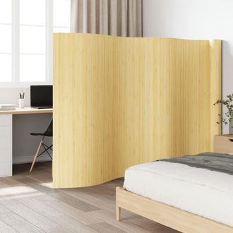 vidaXL Biombo Divisor De Bamb&uacute; Color Natural Claro 165x800 Cm Vidaxl