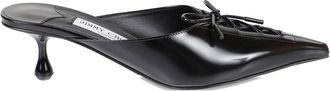 Jimmy Choo London Womens Scarlett Mule 50 - Black Leather - Size 37.5 EU/IT