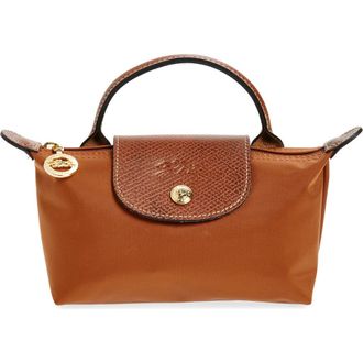 Longchamp Le Pliage Cosmetics Case in Cognac at Nordstrom