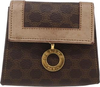 Celine Vintage Macadam Canvas Brown Canvas Backpack Bag (Pre-Owned)