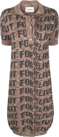 Henrik Vibskov Signed polo dress - women - Cotton/Polyamide/Polyester - M - Black