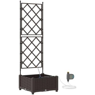 vidaXL Jardineras Marr&oacute;n 40 X 40 X 126 Cm Acero Vidaxl