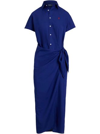 Polo Ralph Lauren twill shirtdress - women - Cotton - 4 - Blue