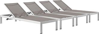ModWay Outdoor Shore Set Of 4 Patio Chaise Loungers