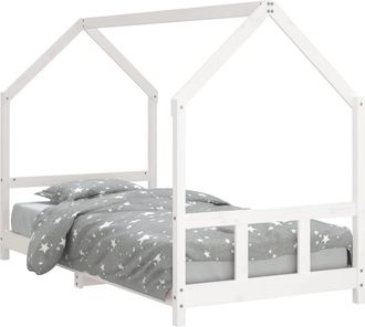 vidaXL Estructura De Cama Para Ni&ntilde;os Madera De Pino Blanco 90x190 Cm Vidaxl