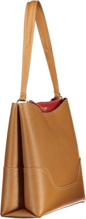 Twinset Tweekleurige Ongevoerde Bucket Bag - Dames - Tassen - Bruin - Maat: ONE Size