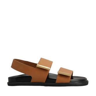 Tod's Tods, Flat Sandals, female, Brown, Size: 8 1/2 US Two-Strap Sandal