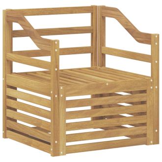 vidaXL Sof&aacute; De Exterior Madera De Acacia S&oacute;lida Blanco Vidaxl