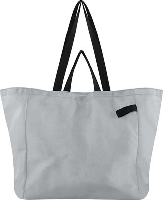 Generic Pale Grey pattern Reusable Canvas Tote Bag, Heavy Duty Grocery Shopping Bag with Large Capacity Double Handles Hard Bottom Work Groceries Travel