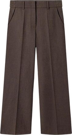 Cambio California Wijde Broek - Dames - Wijde Broeken - Bruin - L - Wol - Broeken