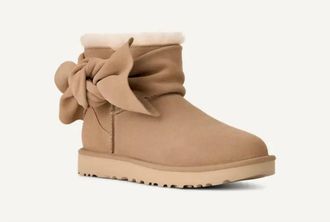 UGG Womens Classic Mini Bow Boot In Sand