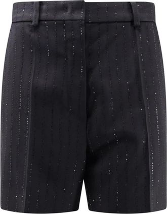 Max Mara Siberia Shorts - Dames - Korte Broeken - Zwart - M - Wol - Korte Broeken