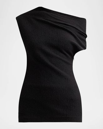 Toteme Draped One-Shoulder Top