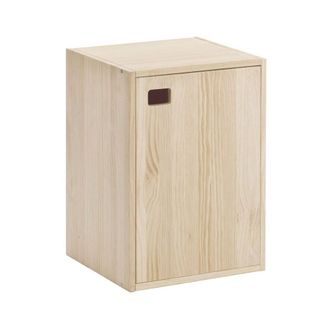 Calicosy Mueble de 1 puerta en pino macizo con 1 estante - h53,5 cm