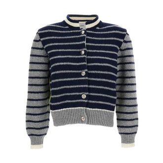 Barrie Truien & Vesten, Dames, Veelkleurig, S, Wol, Korte Ronde Hals Vest