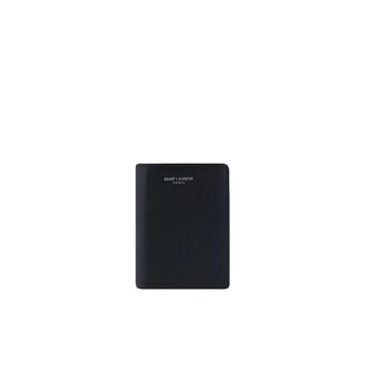 Saint Laurent Wallets & Cardholders, male, Black, ONE SIZE, Embossed Leather Billfold Wallet with Card Slots