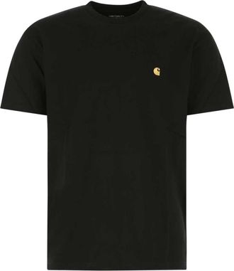Carhartt Work in Progress T-shirt met korte mouwen en geborduurd logo - Heren - T-shirts - Zwart - S - Tops
