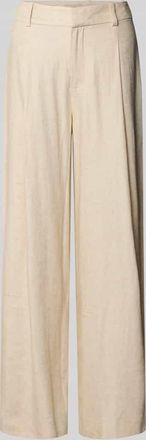 Mos Mosh Wide Leg Pants aus Viskose-Mix mit Biesen Modell MIssa Coleen in Sand Melange, Gr&ouml;&szlig;e 34