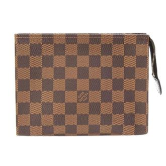 Louis Vuitton Pre-owned Damier Canvas Clutch - unisex - Louis Vuitton Vintage - Vintage Clutches - Brown - ONE SIZE - Pre-owned