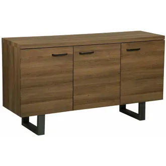 Beliani Credenza a 3 ante colore legno scuro Timber