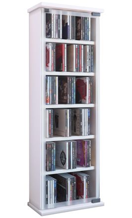 ebuy24 Ebuy24 - Vcm Cd Estante Madera Armario Cd Con Puertas De Vidrio De Seguridad Esg Para 204 Cd O 72 Dvds Dimensiones: Al. 92 X An. 31 X T. 18 Cm Estante