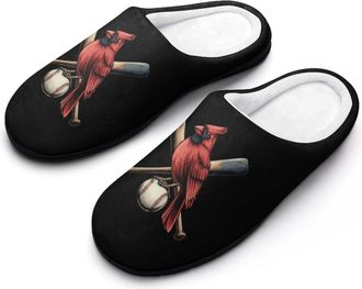 Generic St Louis Baseball Cardinal Mens Slippers Comfortable And Non-slip Cotton Slipper Shoe for House