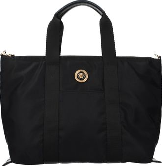 Versace Damens Handtaschen Nylon Schwarz