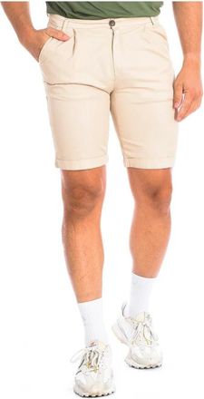 La Martina Witte Bermuda Shorts Casual Trendy Stijl - Heren - Korte Broeken - Beige - W32 - Katoen - Korte Broeken