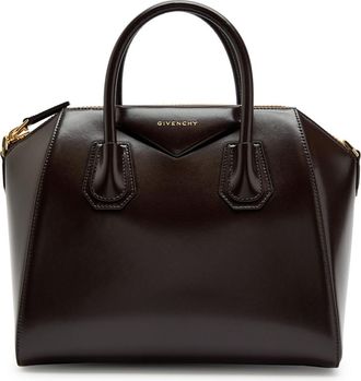 Givenchy Antigona Small Leather top Handle bag - Chocolate - One Size