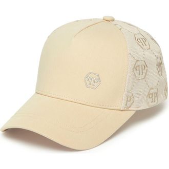 Philipp Plein Baseball Cap Hexagon Unisex in Beige at Nordstrom, Size 00