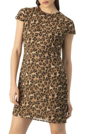 Ivonne Short Beaded Cap Sleeve Dress with Round Neck in Brown at Nordstrom, Size 12