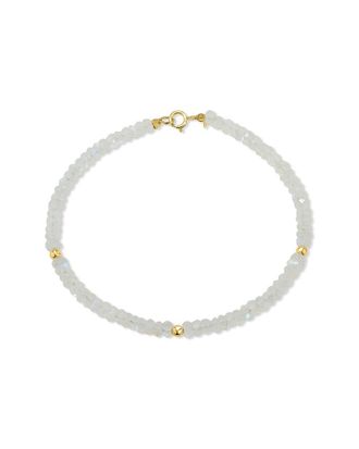 Jewelmak 14K Rainbow Moonstone Bracelet