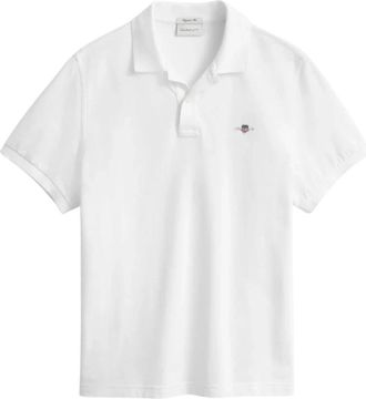 GANT Polo S - Heren - Polos - Wit - XL - Katoen - Tops