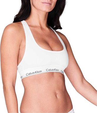 Calvin Klein Dames/Dames Logo Katoenmix Bralette (Wit)