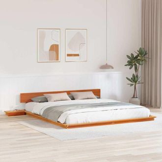 vidaXL Bed Frame Brown 200 x 200 cm Wood vidaXL