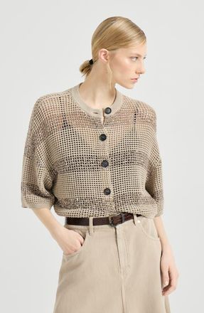 Brunello Cucinelli Cropped cardigan in Sand at Nordstrom, Size 3X-Large Eu