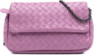 Bottega Veneta Pre-owned Cross Body Bags, female, Pink, Size: ONE SIZE Pre-owned Woven Chain Shoulder Bag