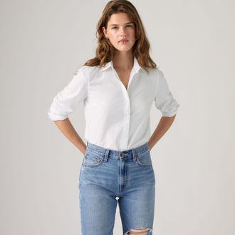 Levi's Carlile Classic Poplin Shirt - Womens - XS - White