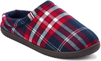 Dearfoams Case Casual Clog Slipper in Navy Plaid at Nordstrom, Size X-Large