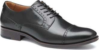 Johnston & Murphy Reeve Cap Toe Derby in Black Full Grain at Nordstrom, Size 10.5