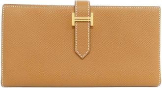 Herm&egrave;s Gold Epsom Leather Long Wallet (Bi-Fold) (Pre-Owned)