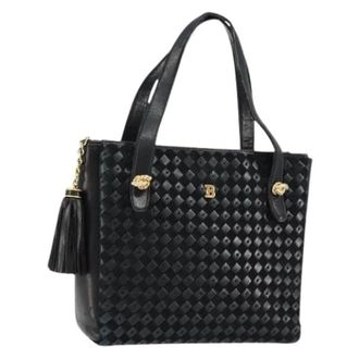 Bally Pre-owned leren handtas - Dames - Pre-owned - Zwart - Maat: ONE Size Leer
