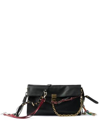 Prada Soft Sound Large Leather Shoulder With Charms Bags